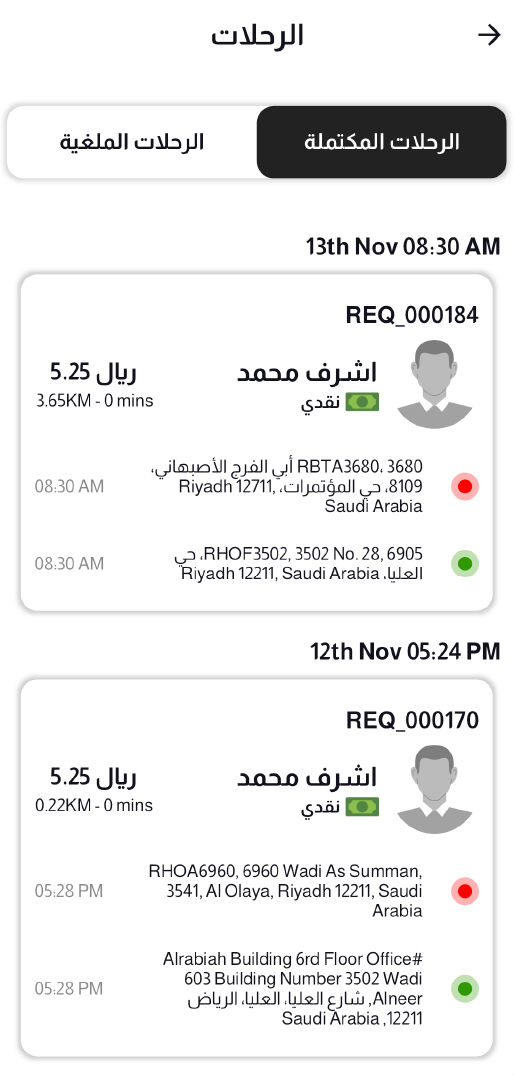 Trip History