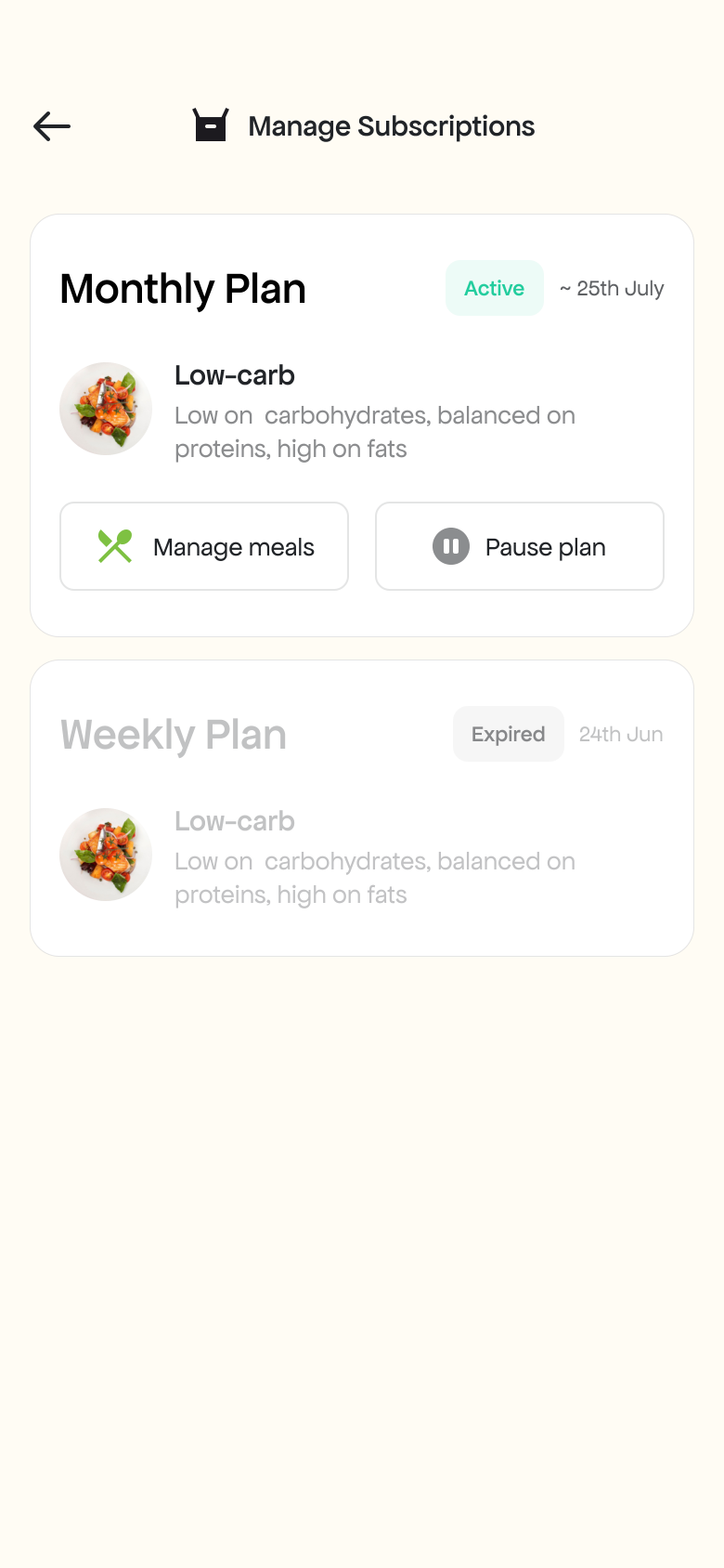 Manage Subscriptions