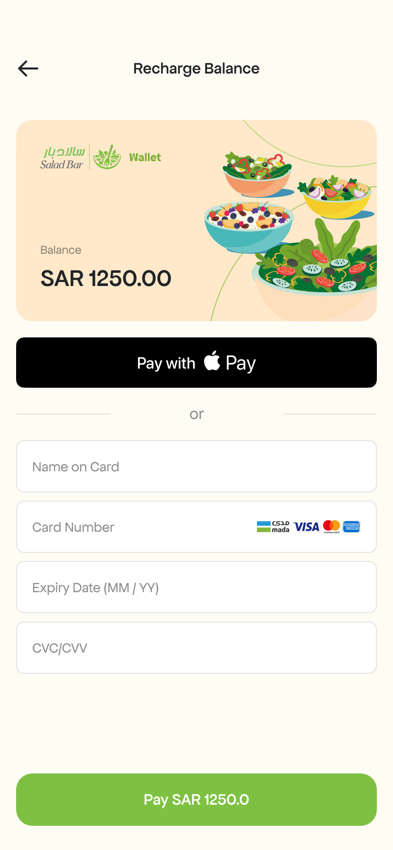 Apple Pay & Card Payment